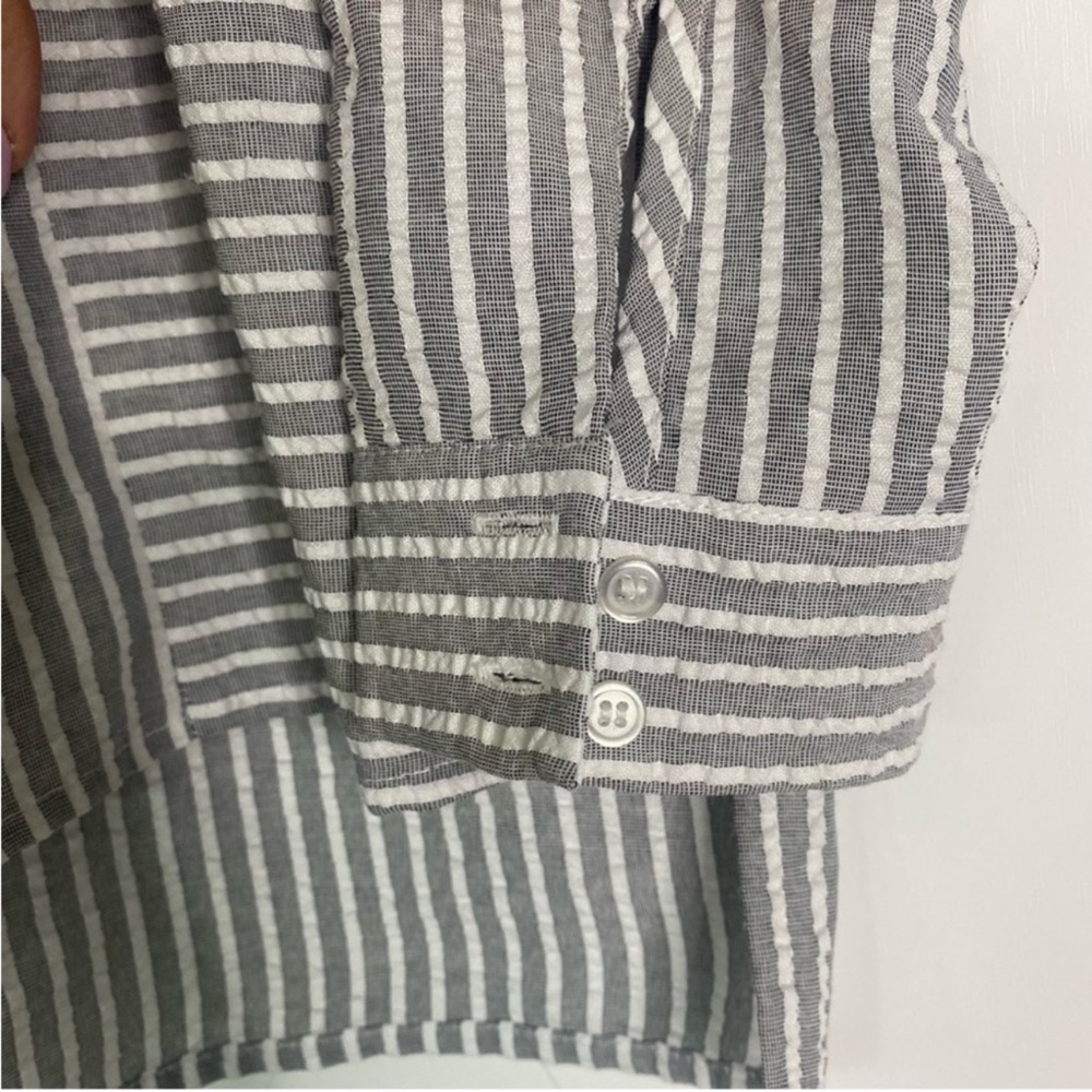 Adyson Parker gray white striped button up shirt - Picture 6 of 14